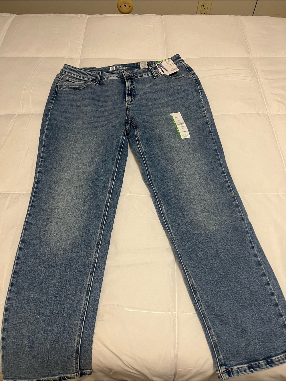 Time and Tru Straight Leg Jeans in Medium Blue Wash